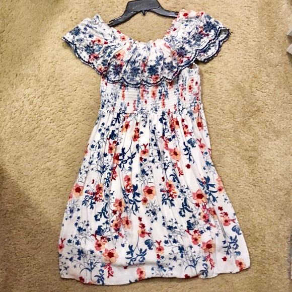 Off Shoulder Floral Summer Dress - Picture 2 of 6